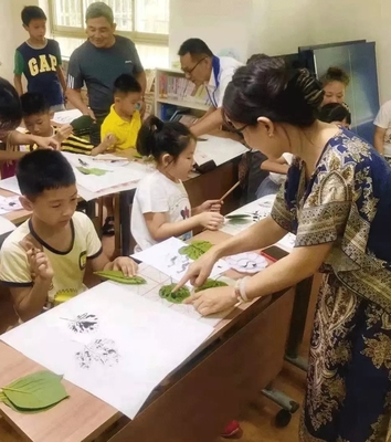 上海趣味拓叶画 文化艺术辅导中的自然与创意之旅
